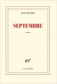 Couverture Septembre Editions Gallimard  (Blanche) 2015