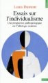 Couverture Essais Sur l'individualisme Editions Seuil 1993