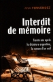 Couverture Interdit de mémoire Editions Luc Pire 2009