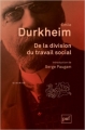Couverture De la division du travail social Editions Presses universitaires de France (PUF) (Quadrige) 2013
