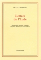 Couverture Lettres de l'Inde Editions L'échoppe 1991