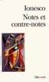 Couverture Notes et contre-notes Editions Folio  (Essais) 2000