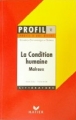Couverture La condition humaine Editions Hatier (Profil) 1974