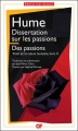Couverture Dissertation sur les passions Editions Flammarion (GF) 2015