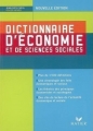 Couverture Dictionnaire d'économie et de sciences sociales Editions Hatier 2008