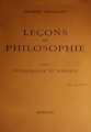 Couverture Leçons de philosophie, tome 1 : Psychologie et logique Editions Arthaud 1946