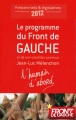 Couverture Le programme du Front de Gauche et de son candidat Editions Librio 2011