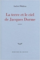 Couverture La terre et le ciel de Jacques Dorme Editions Mercure de France 2002