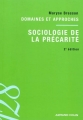 Couverture Sociologie de la précarité Editions Armand Colin (128) 2013