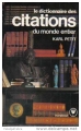 Couverture Le dictionnaire des citations du monde entier Editions Marabout 1989