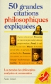 Couverture 50 grandes citations philosophiques expliquées Editions Marabout 1996