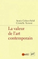 Couverture La valeur de l'art contemporain Editions Presses universitaires de France (PUF) (laviedesidées.fr) 2016
