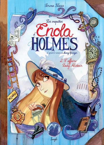 Couverture Les enquêtes d'Enola Holmes (BD), tome 2 : L'affaire lady Alistair