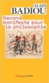 Couverture Second Manifeste pour la philosophie Editions Flammarion (Champs - Essais) 2010