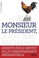 Couverture Monsieur le président, je vous écris aujourd'hui... Editions de l'Opportun 2014