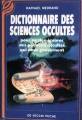 Couverture Dictionnaire des sciences occultes Editions De Vecchi 1986