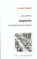 Couverture Stigmate Editions de Minuit (Le sens commun) 1975