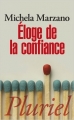 Couverture Éloge de la confiance Editions Fayard 2012