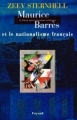 Couverture Maurice Barrès et le nationalisme français Editions Fayard 2000