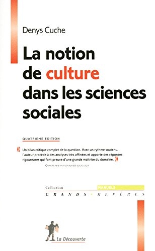 Couverture La notion de culture dans les sciences sociales