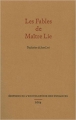 Couverture Les fables de maître Lie Editions de l'Encyclopédie des Nuisances 2014