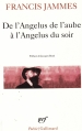 Couverture De l'Angelus de l'aube à l'Angelus du soir Editions Gallimard  (Poésie) 2000