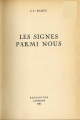 Couverture Les signes parmi nous Editions Rencontre Lausanne 1952