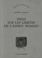 Couverture Essai sur les Limites de l'Esprit Humain Editions L'âge d'Homme 1982