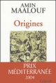 Couverture Origines Editions Grasset 2004