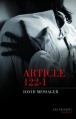 Couverture Article 122-1 Editions Les Escales (Noires) 2013