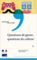 Couverture Questions de genre, questions de culture Editions Ministère de la culture et de la communication 2014