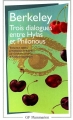 Couverture Trois dialogues entre Hylas et Philonous Editions Flammarion (GF) 1998