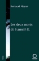 Couverture Les deux morts de Hannah K. Editions Pauvert 2003