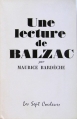Couverture Une lecture de Balzac Editions Les Sept Couleurs 1964