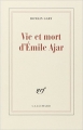 Couverture Vie et mort d'Emile Ajar Editions Gallimard  (Blanche) 1981