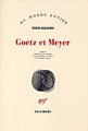 Couverture Goetz et Meyer Editions Gallimard  (Du monde entier) 2002