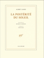 Couverture La prospérité du soleil Editions Gallimard  (Blanche) 2009