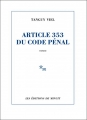 Couverture Article 353 du code pénal Editions de Minuit 2017