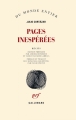 Couverture Pages inespérées Editions Gallimard  (Du monde entier) 2014