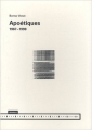 Couverture Apoétiques : 1967-1998 Editions Autoédité 2004