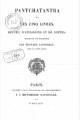 Couverture Pantchatantra, ou Les cinq livres : recueil d'apologues et de contes Editions Imprimerie Nationale 1871