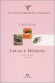 Couverture Lettre à Ménécée Editions Hatier 2005