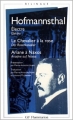 Couverture Electre - Le Chevalier à la rose - Ariane à Naxos Editions Flammarion (GF) 2002