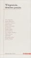 Couverture Wittgenstein, dernières pensées Editions Agone  (Banc d'essais) 2002