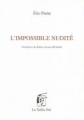 Couverture L’Impossible Nudité Editions Le Taillis Pré 2014
