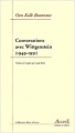 Couverture Conversations avec Wittgenstein (1949-1951) Editions Agone  (Banc d'essais) 2001