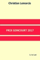 Couverture Prix Goncourt 2017 Editions Autoédité 2017