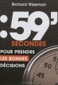 Couverture 59 secondes pour prendre les bonnes décisions Editions Marabout 2012