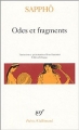 Couverture Odes et fragments Editions Gallimard  (Poésie) 2005