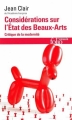 Couverture Considérations sur l'état des beaux-arts Editions Folio  (Essais) 2015